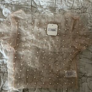 Sheer Beaded Top